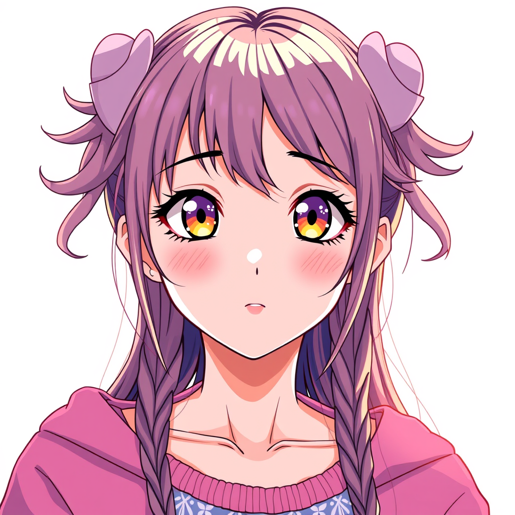 Anime idea: anime style, vibrant colors, expressive eyes, Молодая женщина 25 лет в полный рост , блондинка с длинными светлыми волосами в высоком хвосте, голубые 