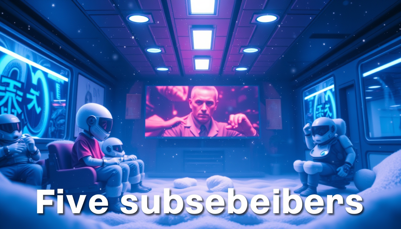 Main art studio: Make me a thumbnail for a video where I get five subscribers. On my Youtube channel.