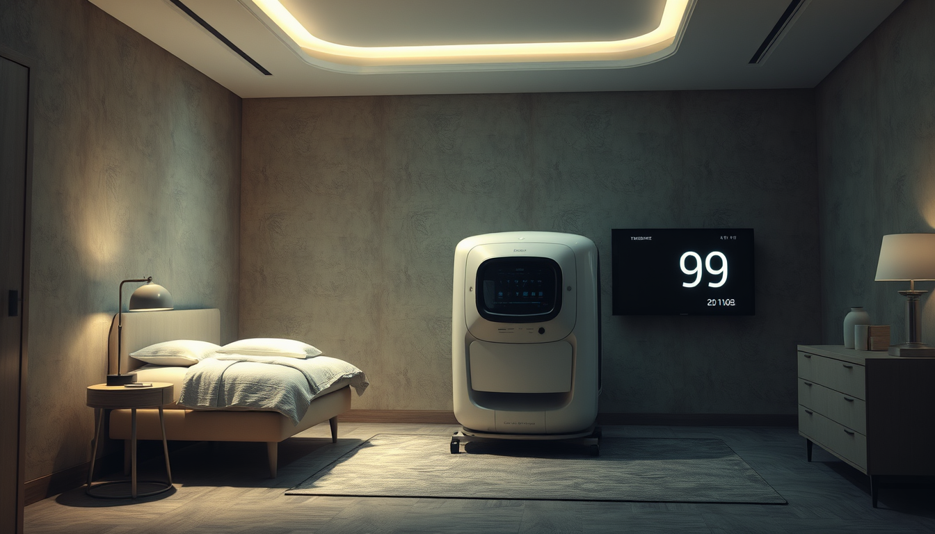 Realistic Images idea: photorealistic generated image, natural materials and skin texture, physically plausible lighting, Une chambre d'un hôtel miteux dans laquelle on voit