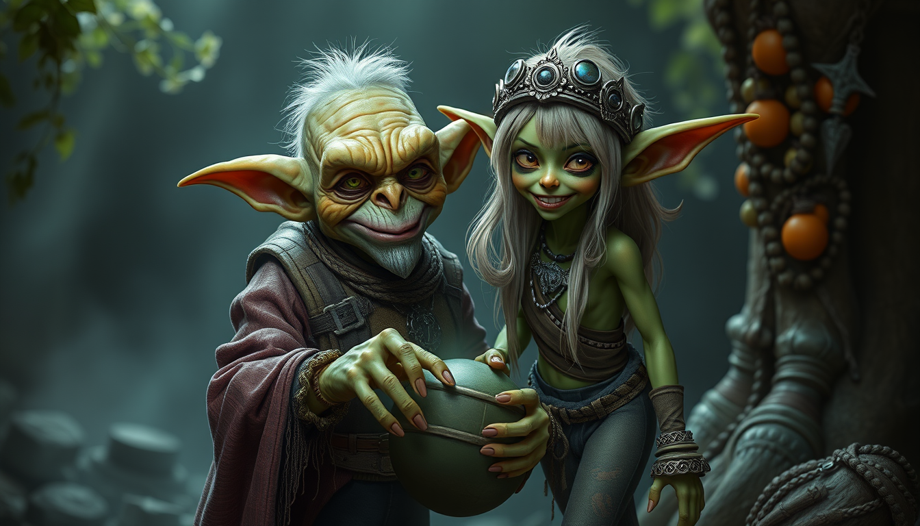 Main art studio: fassa uma goblin garota gostosa peituda com roupas chamativas