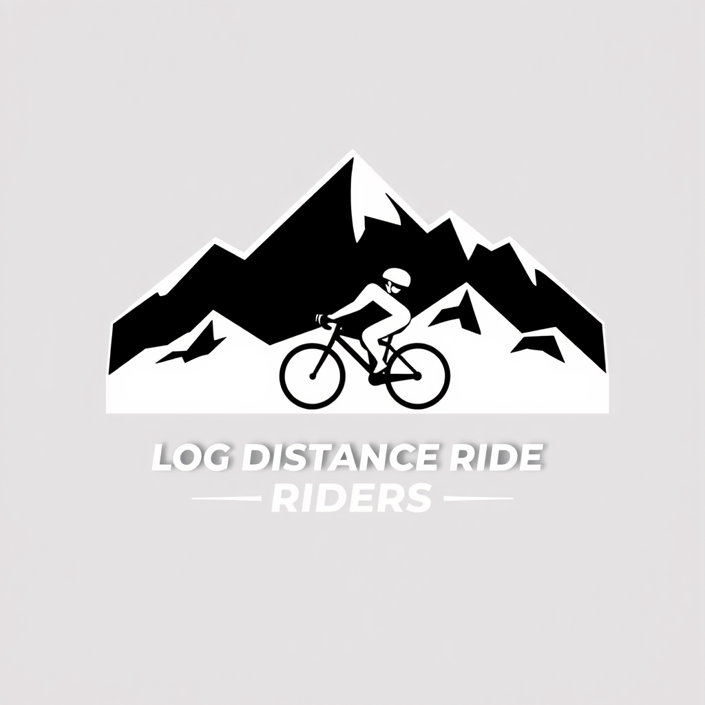 Logo idea: logo design, clean minimal mark, bold simple shapes, balanced composition, Erstelle ein quadratisches Logo für Rennradsport. Im Hintergund sollten Ber