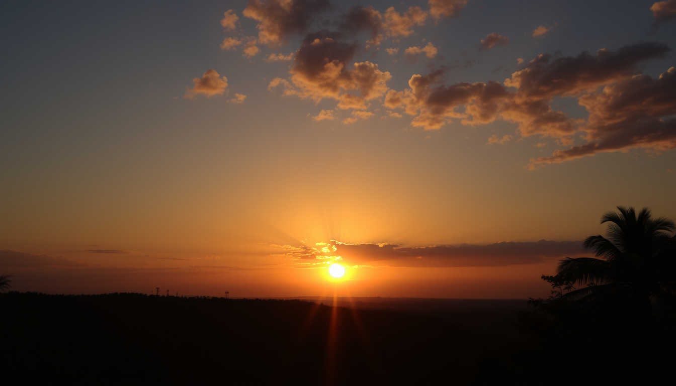 Main art studio: gere uma imagem do por do sol por favor