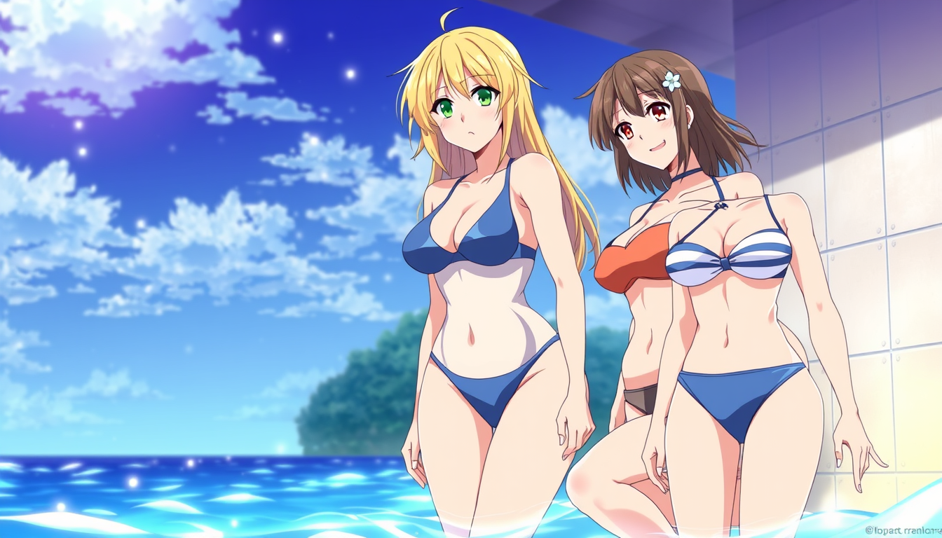Main art studio: Very mature anime women in swimsuits