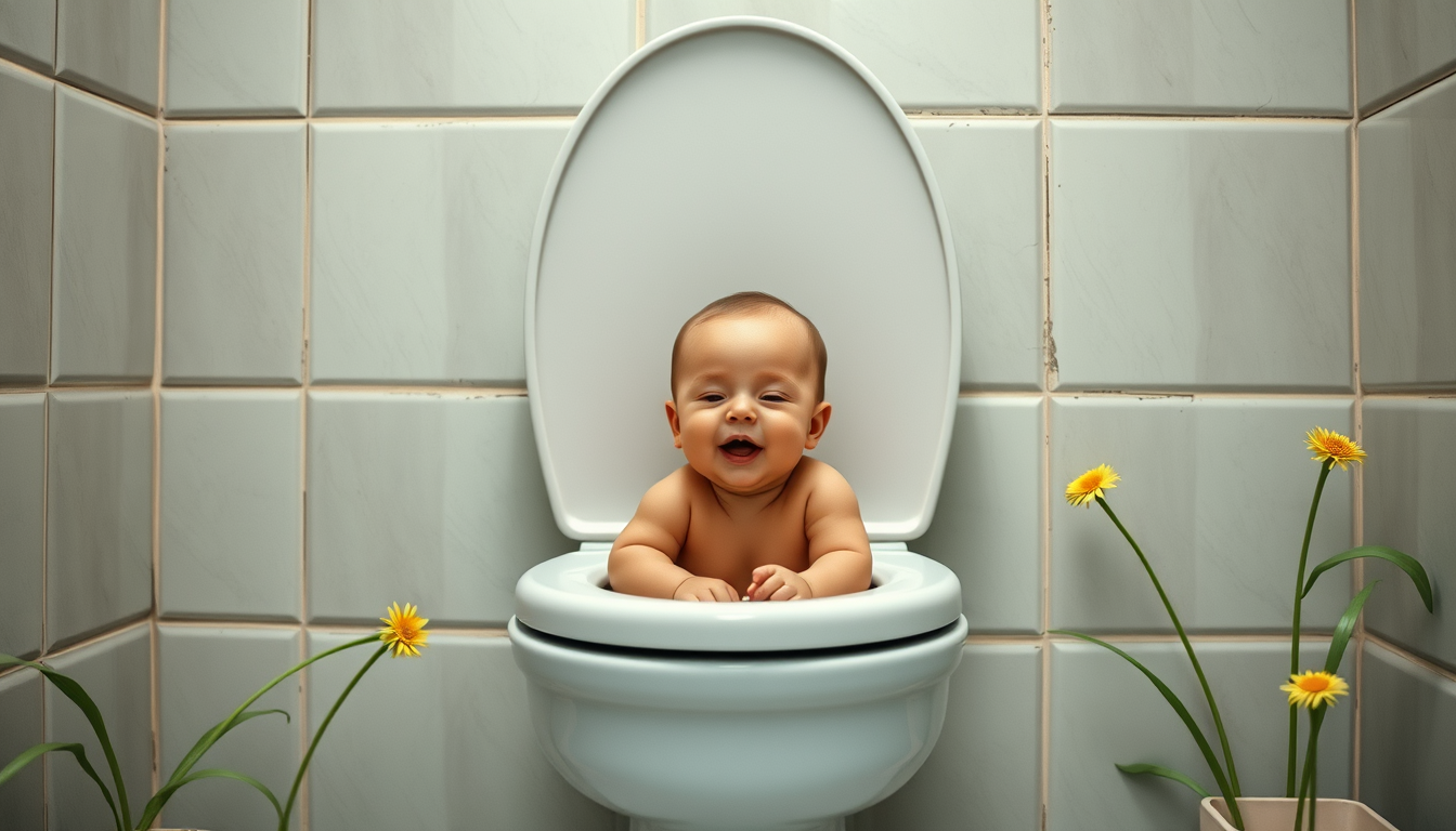 Main art studio: Show a baby that came out from the toilet and say I just did a dookie in there and if you enter you can die