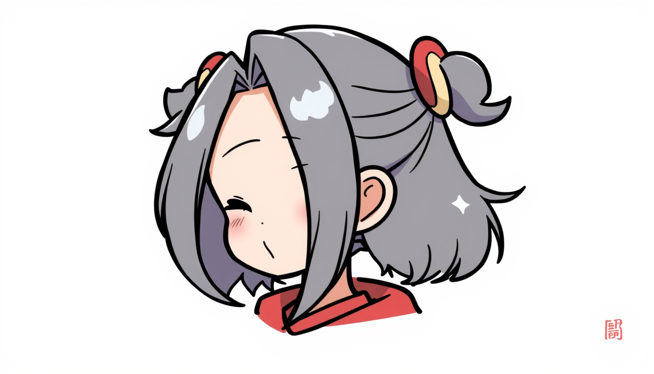 Avatars idea: avatar character, head-and-shoulders, stylized design, clean background, 背景を夜桜 女の子は和傘をさしていて、髪はロングで髪の色は白と金髪のグラデーション 服は、和服とワンピースを合わせた感じで服は白と黒を基調にしていてレース