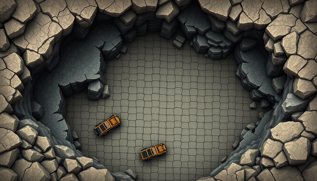 Main art studio: A detailed 2D top-down cave map for a tabletop RPG, viewed directly from above. Several connected entrance chambers and smaller antechambers lead thro