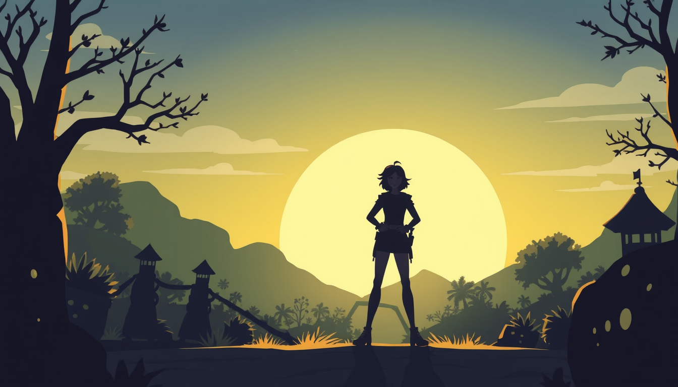 Characters idea: an original character defined by silhouette, role, outfit, palette, and expression, deliberate composition, Old school cartoon , polished image, coher