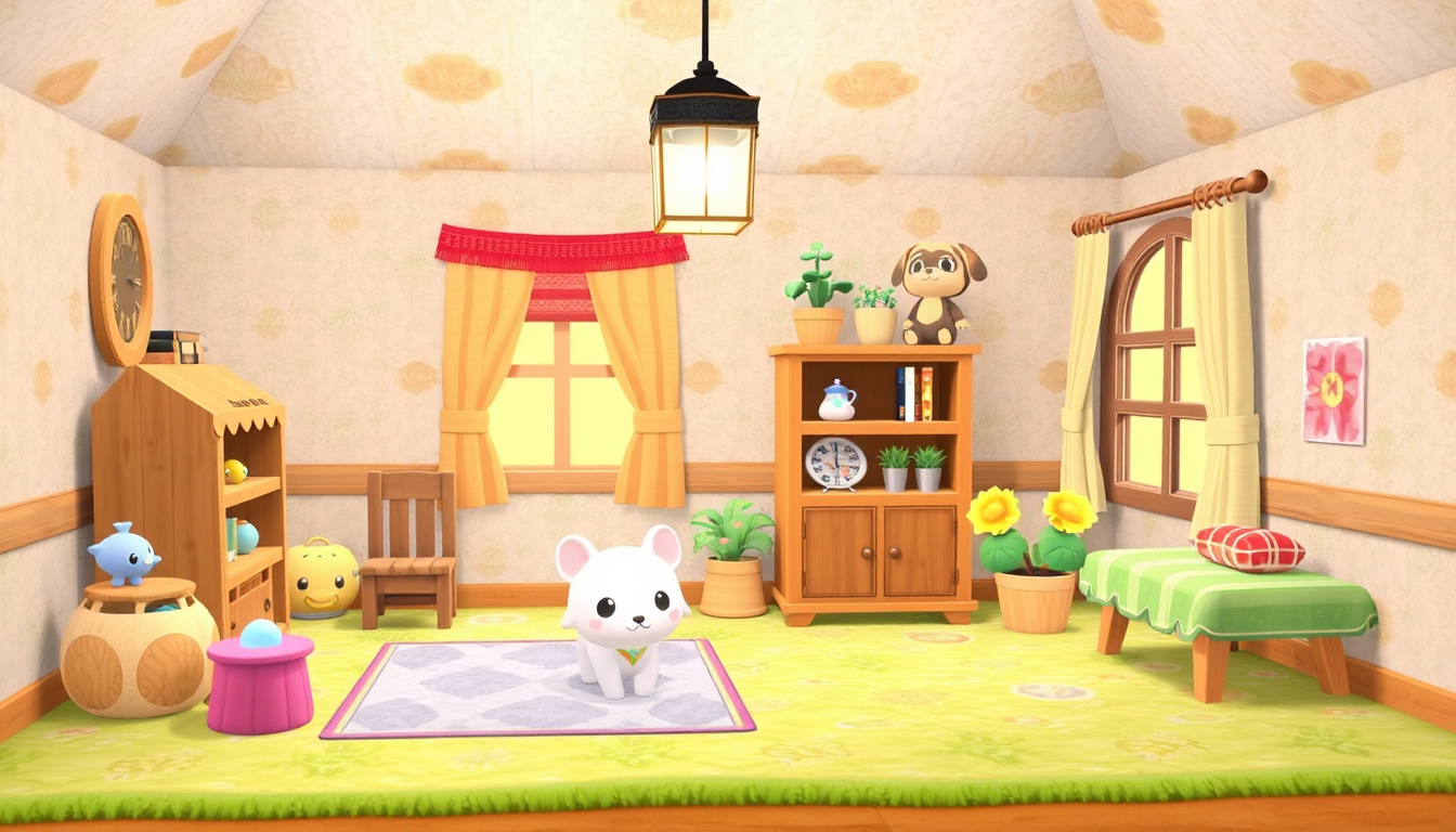 Main art studio: une image pour une idee de maison Animal Crossing interieure