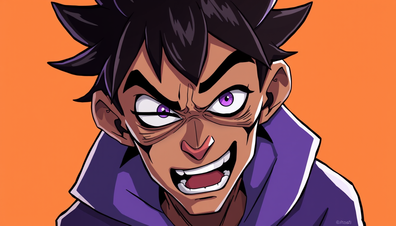 OC idea: original character art, distinctive design, anime-influenced style, expressive face, Michael afton , OC character illustration