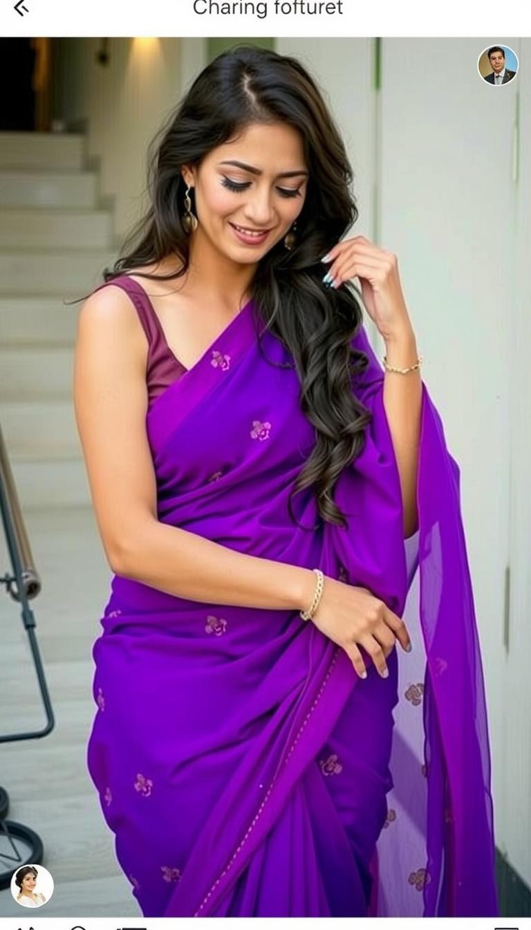 Main art studio: change clothes to red saree