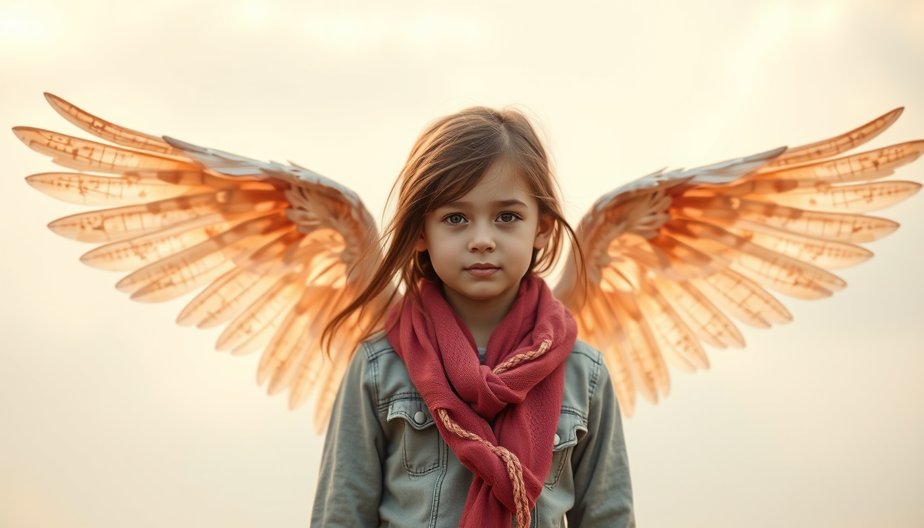 Main art studio: 13 year old girl with wings