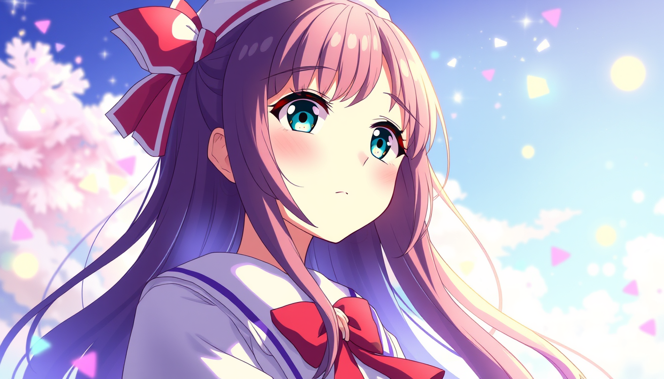 Anime idea created from the prompt: anime style, vibrant colors, expressive eyes, A califonia girl , detailed anime illustration