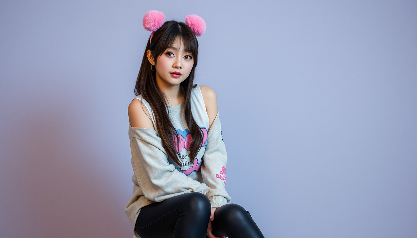 AI Art prompt example created from the prompt: accurate face of kpop idol arin from oymygirl, with leggins
