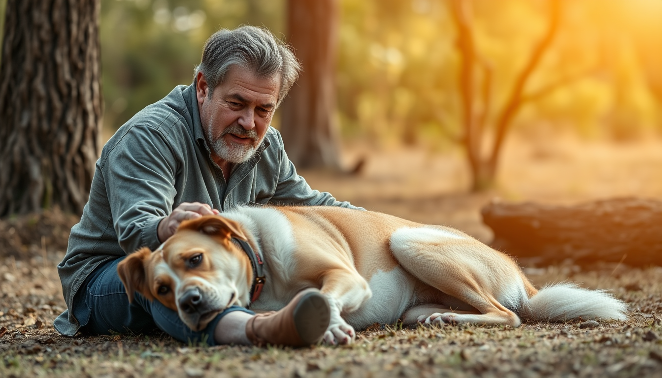 Main art studio: Imagen de un pastor australiano cachorro realista tumbado en un prado