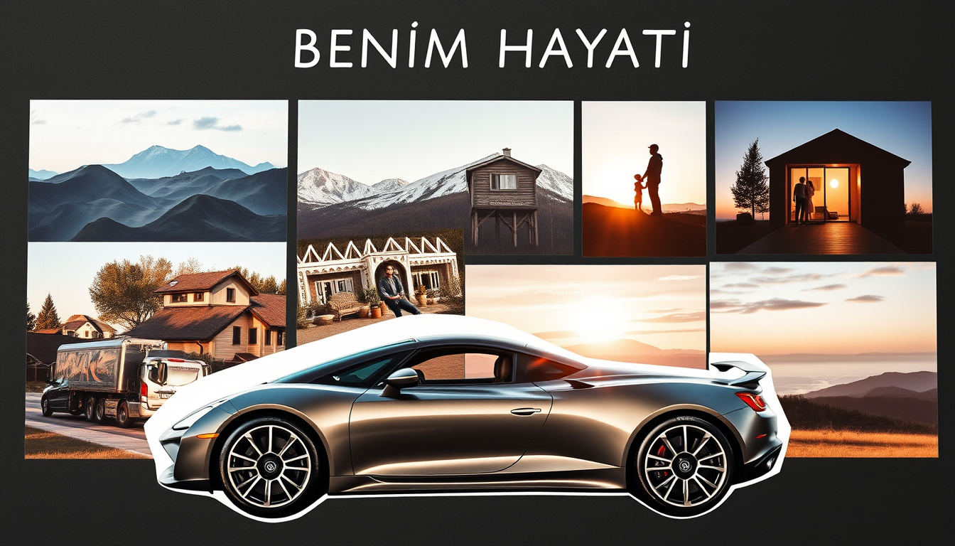 Vision Board idea created from the prompt: vision board collage, aspirational images, organized mood board layout, magazine cutout style, Turkish life vision board: health, wealth, bu