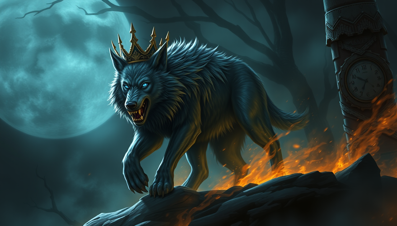 Main art studio: The king of werewolves and the first of his kind, Bedlam Blue, King and progenator of all werewolves