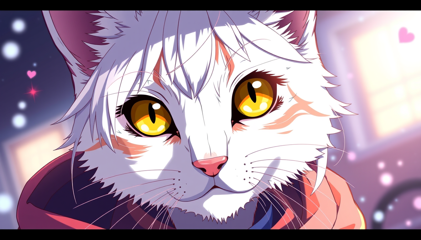 Anime idea: anime style, vibrant colors, expressive eyes, Имя - Элейна Возраст - 19 Рост - 166см Вес - 60 кг Внешность - зверолюдка кошка Одежда - мини юбка, если