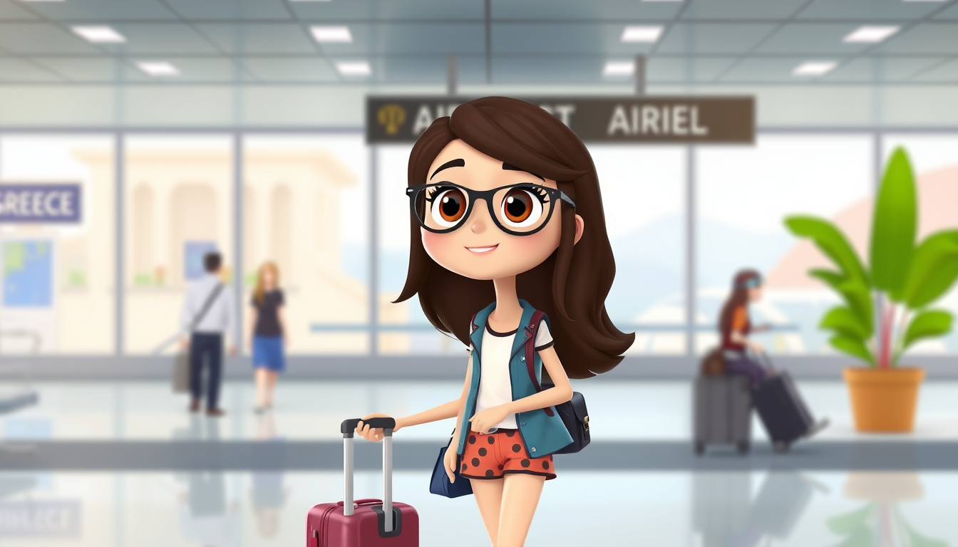 Main art studio: Absolutely! 🇬🇷✨ Let’s make Chloe Goes to Greece another mini animated travel movie, with each scene showing a different part of Greece. 🇬🇷 Chloe G
