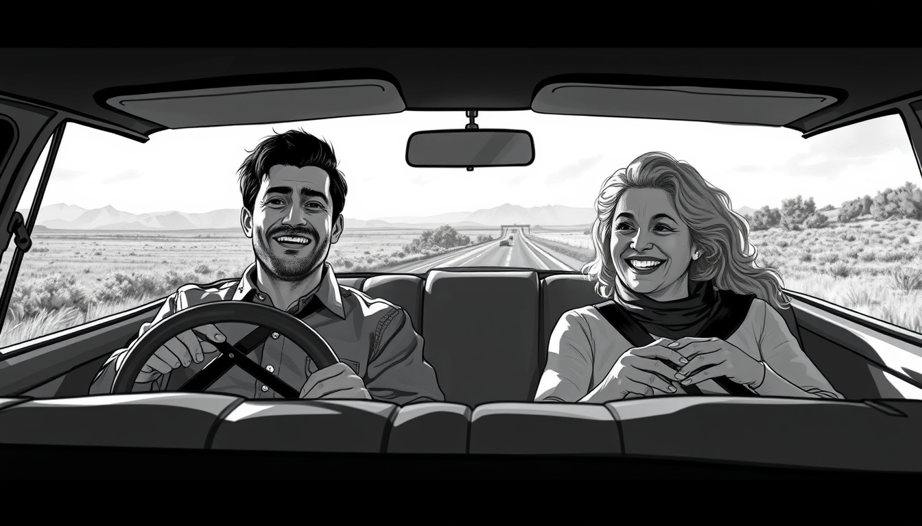 Storyboard idea created from the prompt: storyboard panels, cinematic shot sequence, clear camera angles, grayscale sketch layout, readable scene flow, Brother and sister Were going