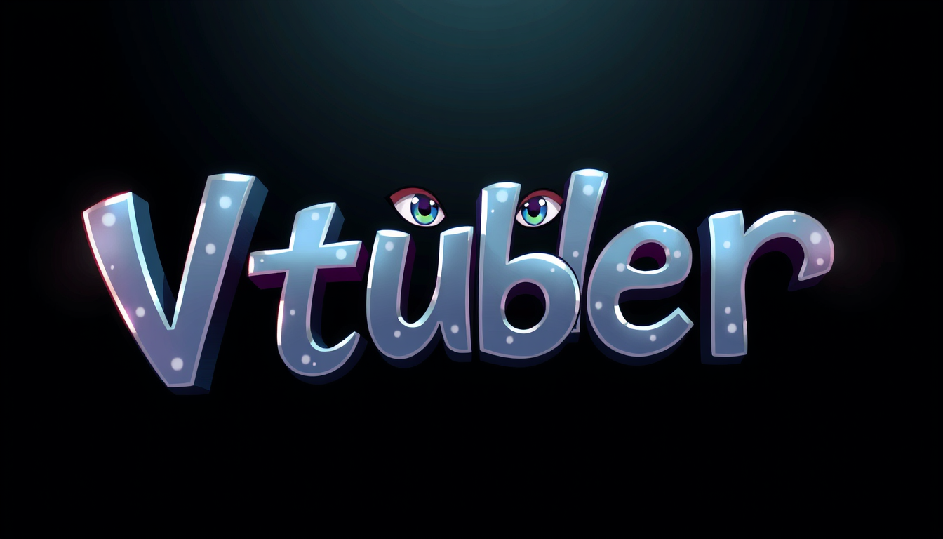 Word Art idea created from the prompt: decorative word art, stylized typography, artistic lettering, vtuber avatar, anime style, expressive eyes, soft rim light , bold word art de