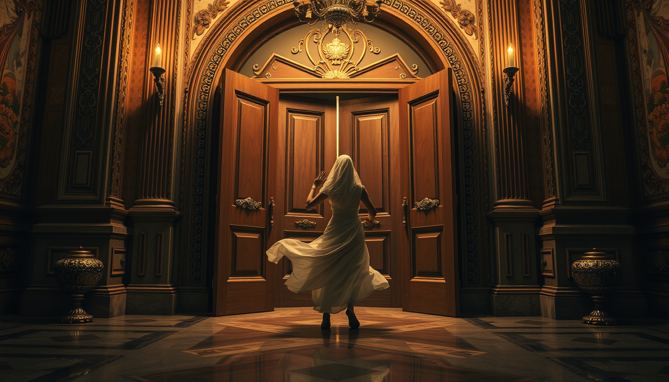 Main art studio: Do seek and figure from doors dancing