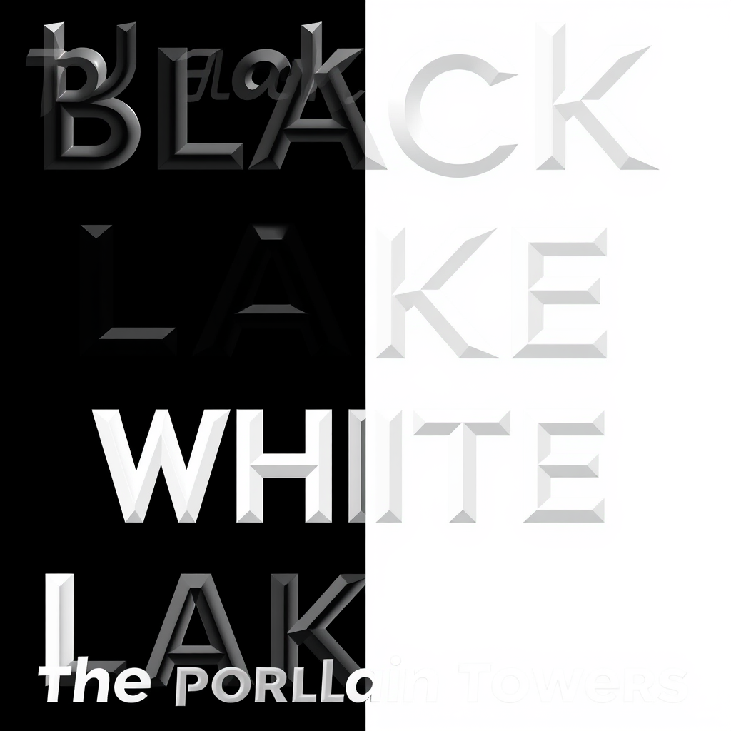Main art studio: a collection of goth font letters, but totally abstract and deconstructed. Just glimpses of it. Totally clean and shiny and angular. The words say: bl