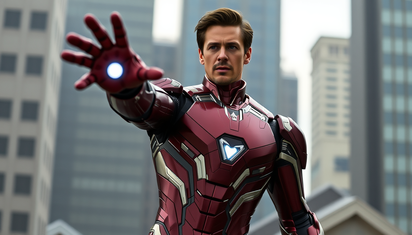 Main art studio: give me an image of the tony stark of mark 50 suit from live action