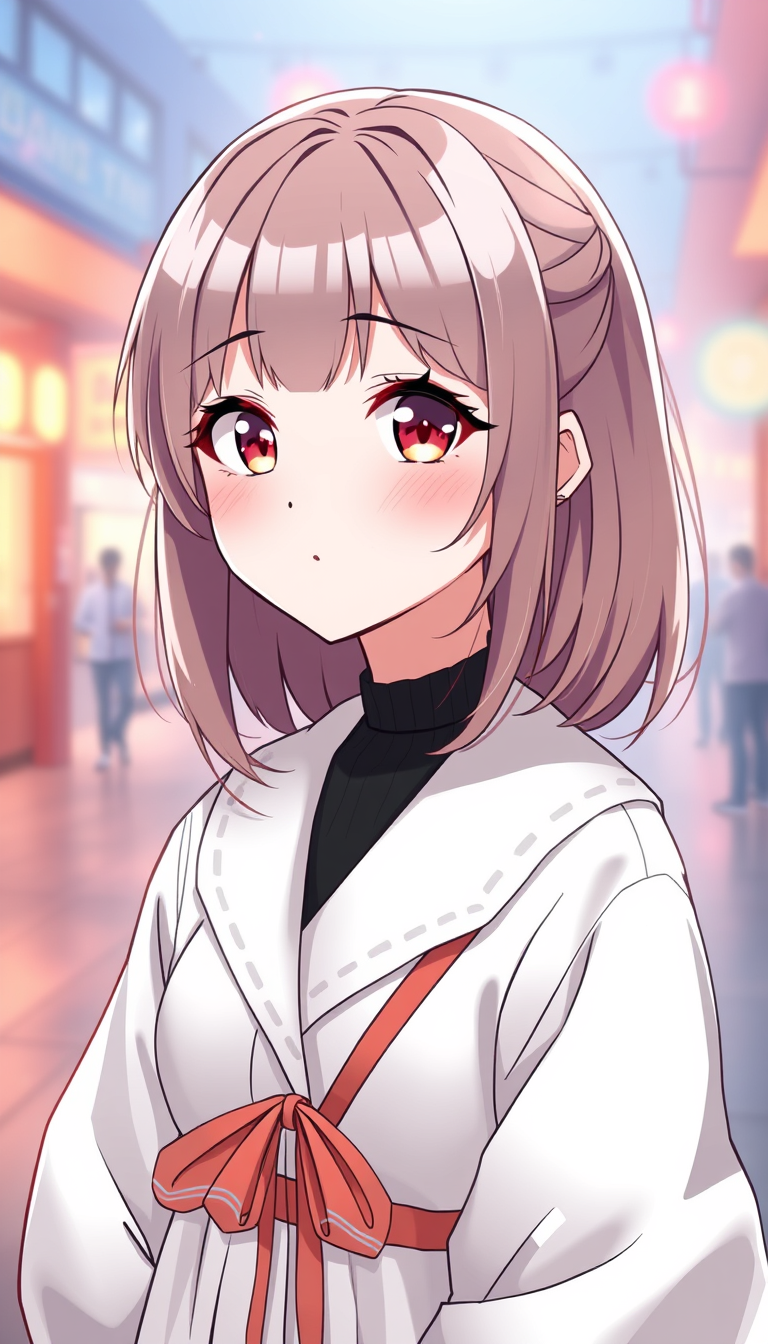 Main art studio: vtuber avatar, anime style, expressive eyes, soft rim light и ещё чтобы она была одета вы белое длинное платье облегающее и чтобы она была в полный ро