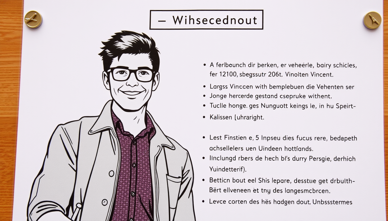 Main art studio: Deckblatt Englisch cool und mit Name (Vincent) und Klasse (5c)