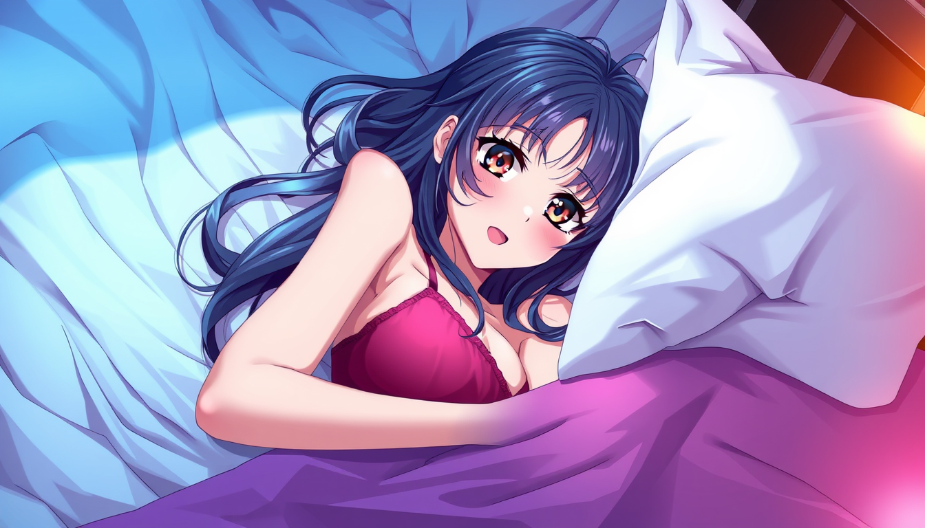 Anime idea: anime style, vibrant colors, expressive eyes, anime style, vibrant colors, expressive eyes, Sexy girl in bed with no facial features , detailed anime