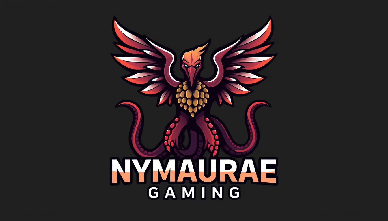 Main art studio: Refine the existing logo while keeping the original griffin design, composition, colors, scales, and gaming aesthetic. Make it clearly a Griffin–Octop