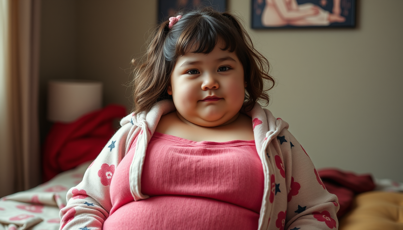 Main art studio: Generate very fat girl, and he has to have clothes