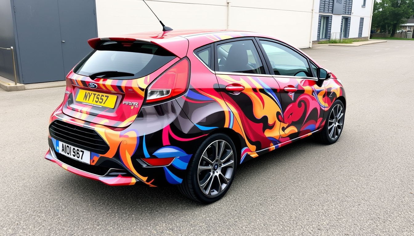 Main art studio: A full car wrap print for Ford Fiesta Titanium 2015 model
