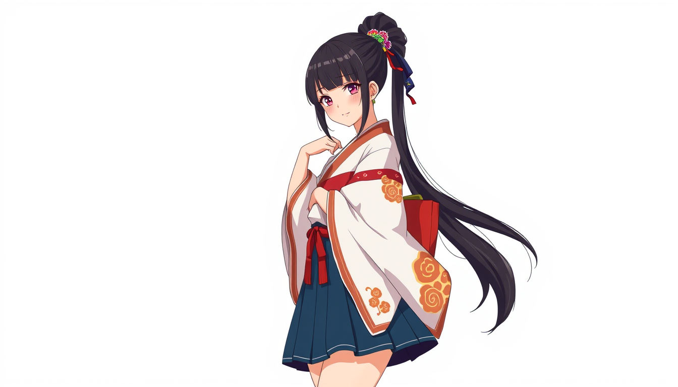 Characters idea: an original character defined by silhouette, role, outfit, palette, and expression, deliberate composition, can you create a girl with nice figure wea