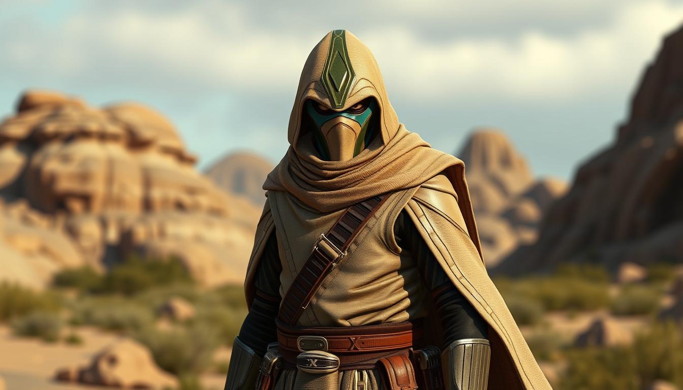 Main art studio: Star Wars race Kyuzo, male Jedi Pathfinder in easy to blend in body suit