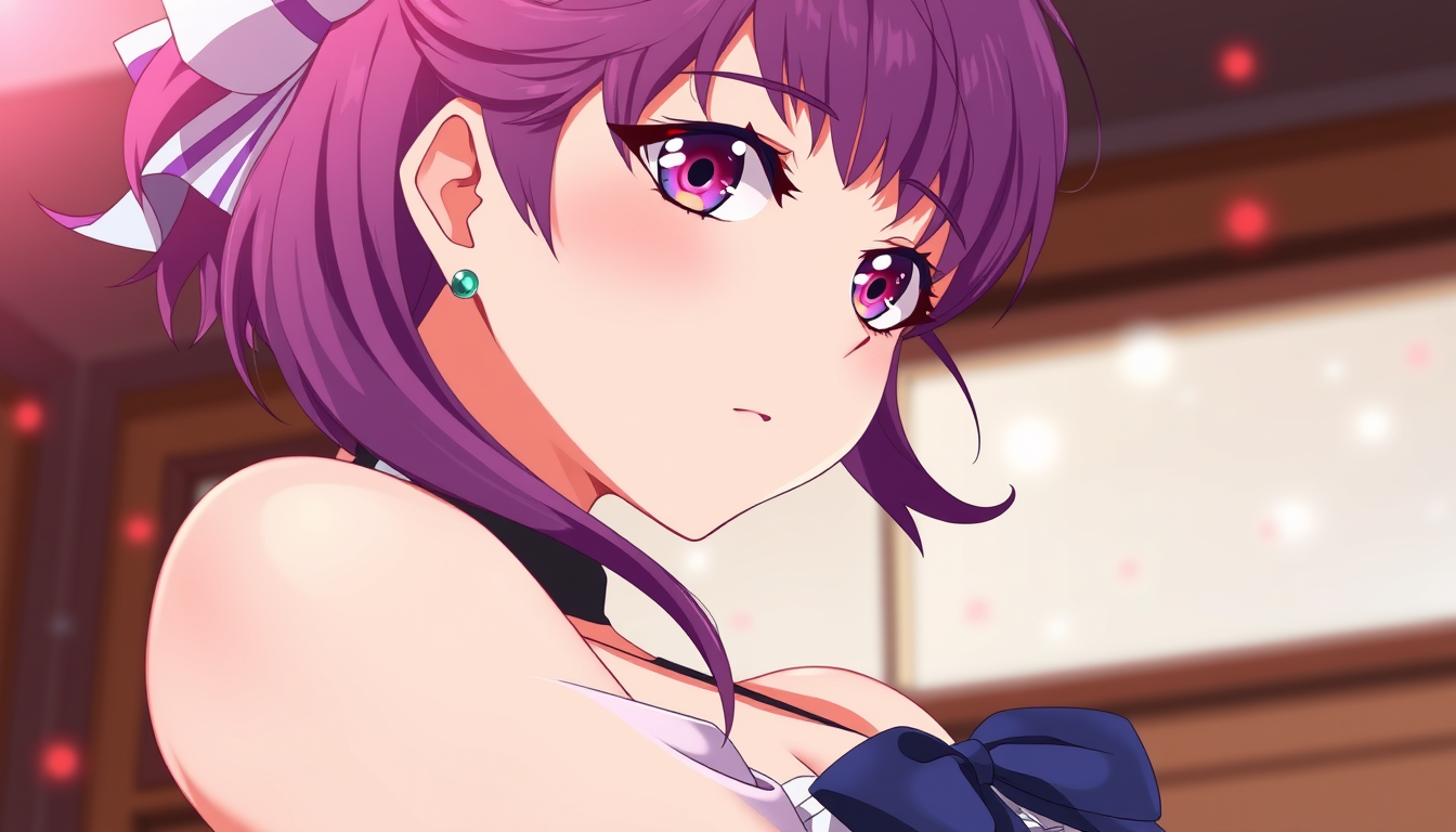 Anime idea: anime style, vibrant colors, expressive eyes, Est ce que tu peux faire generer une femme d'animé avec des belles formes et qu'on voit son corps de hau