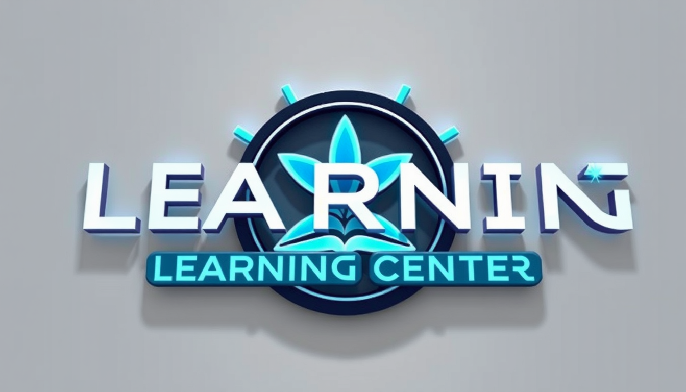 Main art studio: make a logo for a learning center with a futuristic design, it is a signage that i will put on to of my center, a banner type