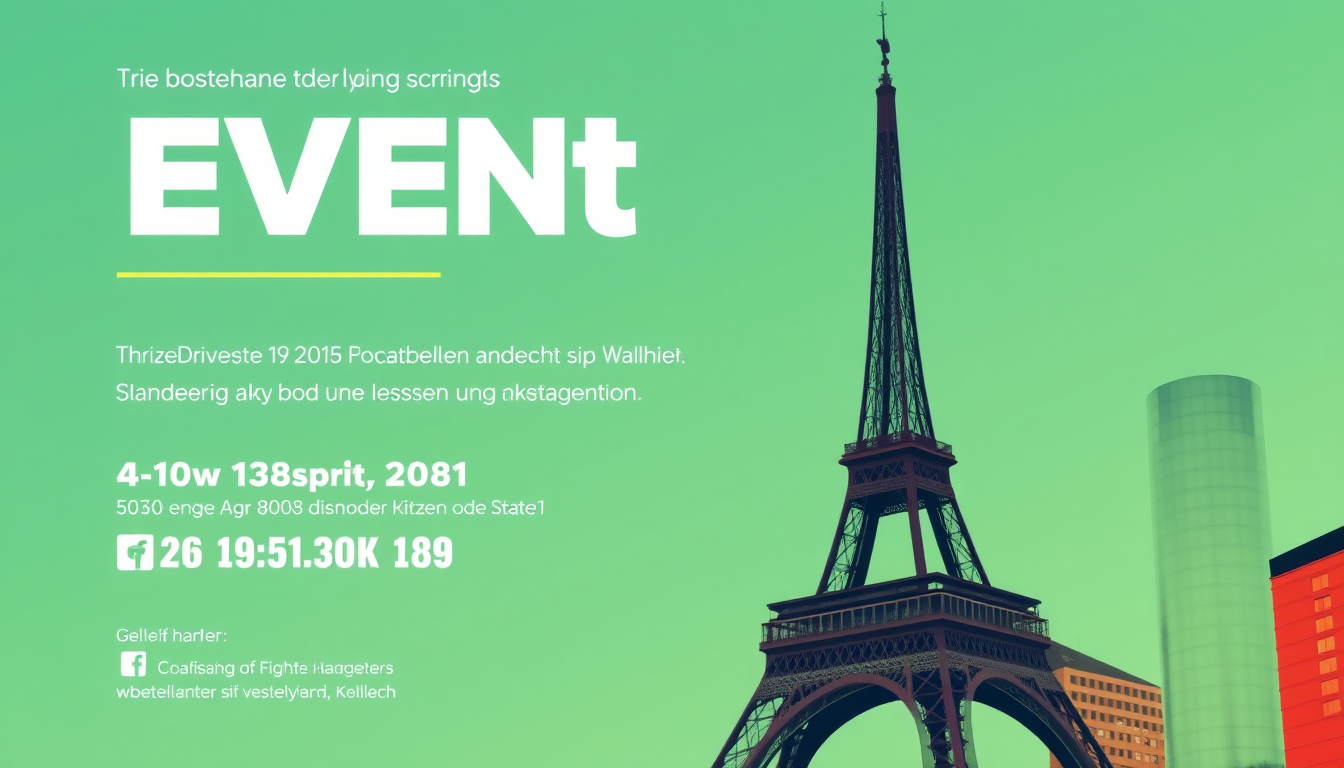 Flyer idea: event flyer design, bold eye-catching layout, clear hierarchy, space for text, mit bilder von der stadt , print-ready flyer