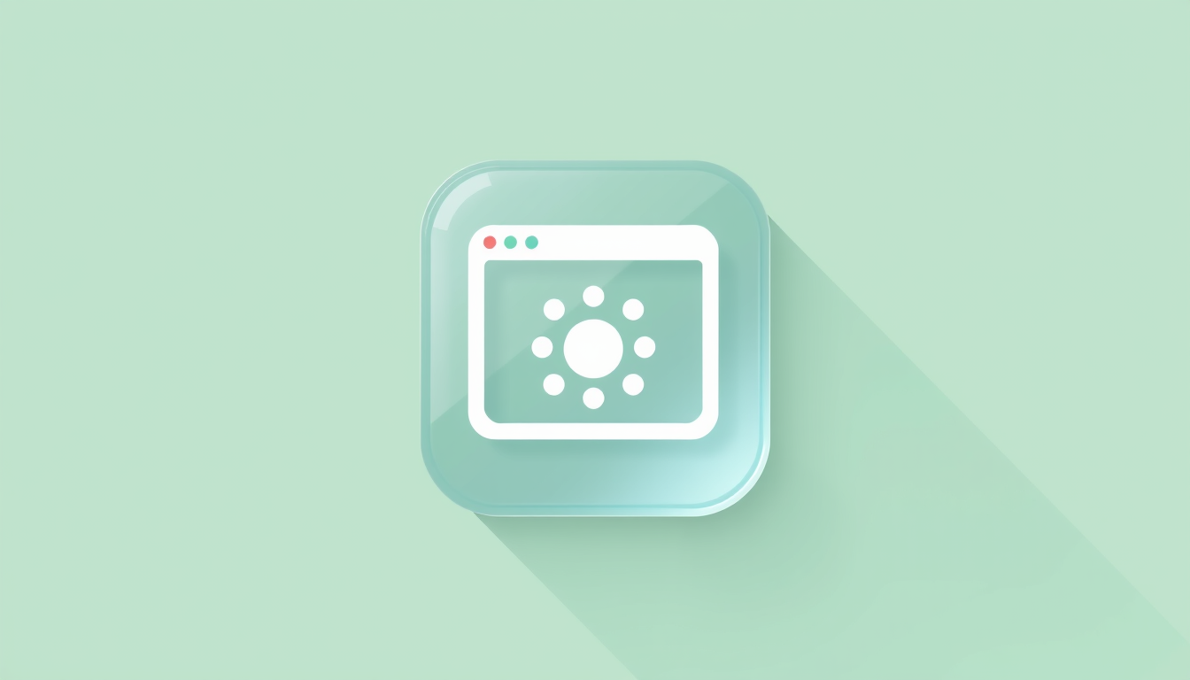 Icon idea: app icon, clean minimal symbol, bold simple shape, flat design, Erstelle ein PNG-App-Icons für ein Digital-Signage-Widget-System. Stil: moderne Glasop