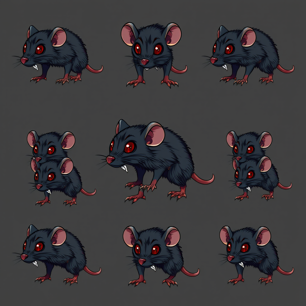 Sprite Sheet idea created from the prompt: a grid of animation frames sharing one character, scale, palette, and camera angle, deliberate composition, 3x3 sprite sheet grid of a 2D an