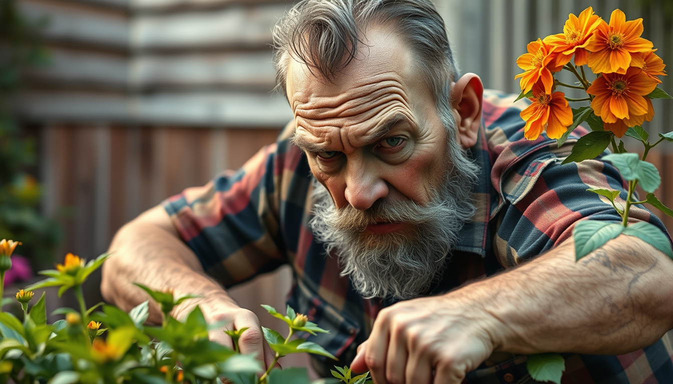Realistic Images idea: photorealistic generated image, natural materials and skin texture, physically plausible lighting, A polish ugly redneck with a stupid and retarded fa