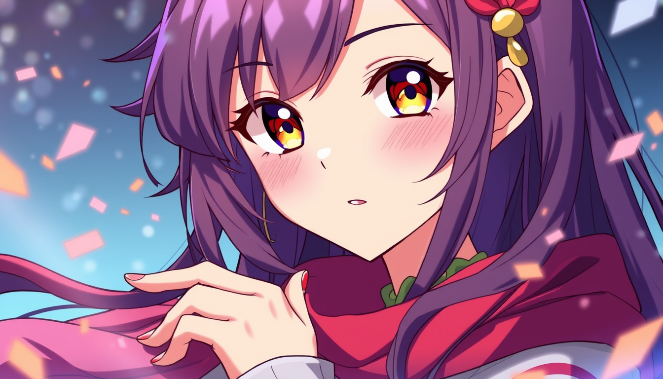 Anime idea: anime style, vibrant colors, expressive eyes, hãy tạo cho tôi 1 ảnh động về nhân vật okarun trong dandadan , vừa với pc , detailed anime illustration
