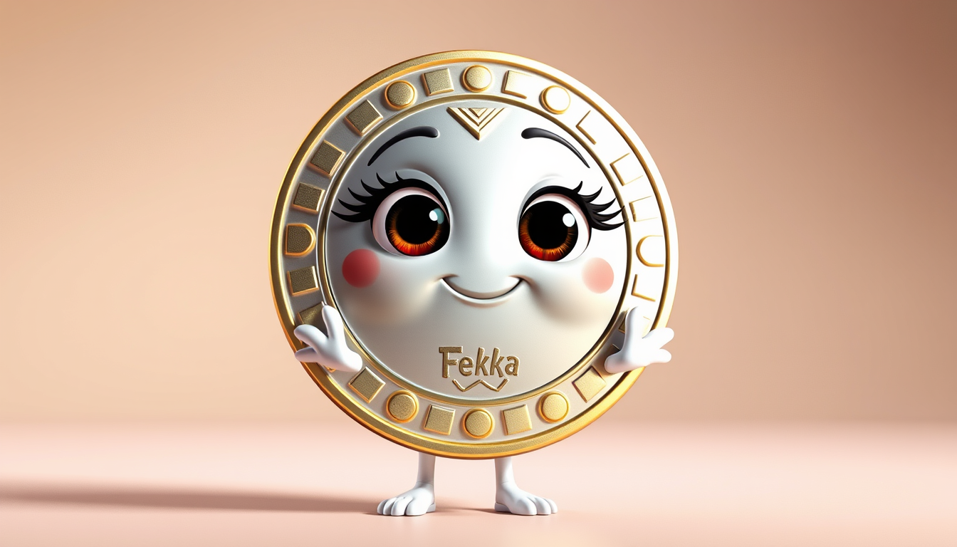 Main art studio: character named Fekka, a small Egyptian coin and best friend of El Geneih. She is energetic, clever, funny, mischievous and confident, with large expr