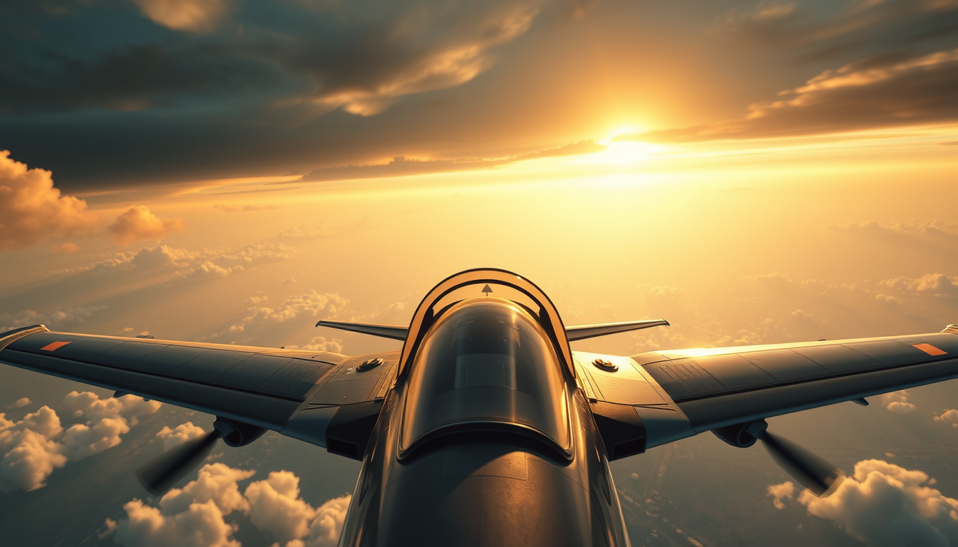 Main art studio: Premium cinematic semi-realistic 3D illustrated aviation documentary style, sophisticated animated-feature quality, realistic aircraft proportions and