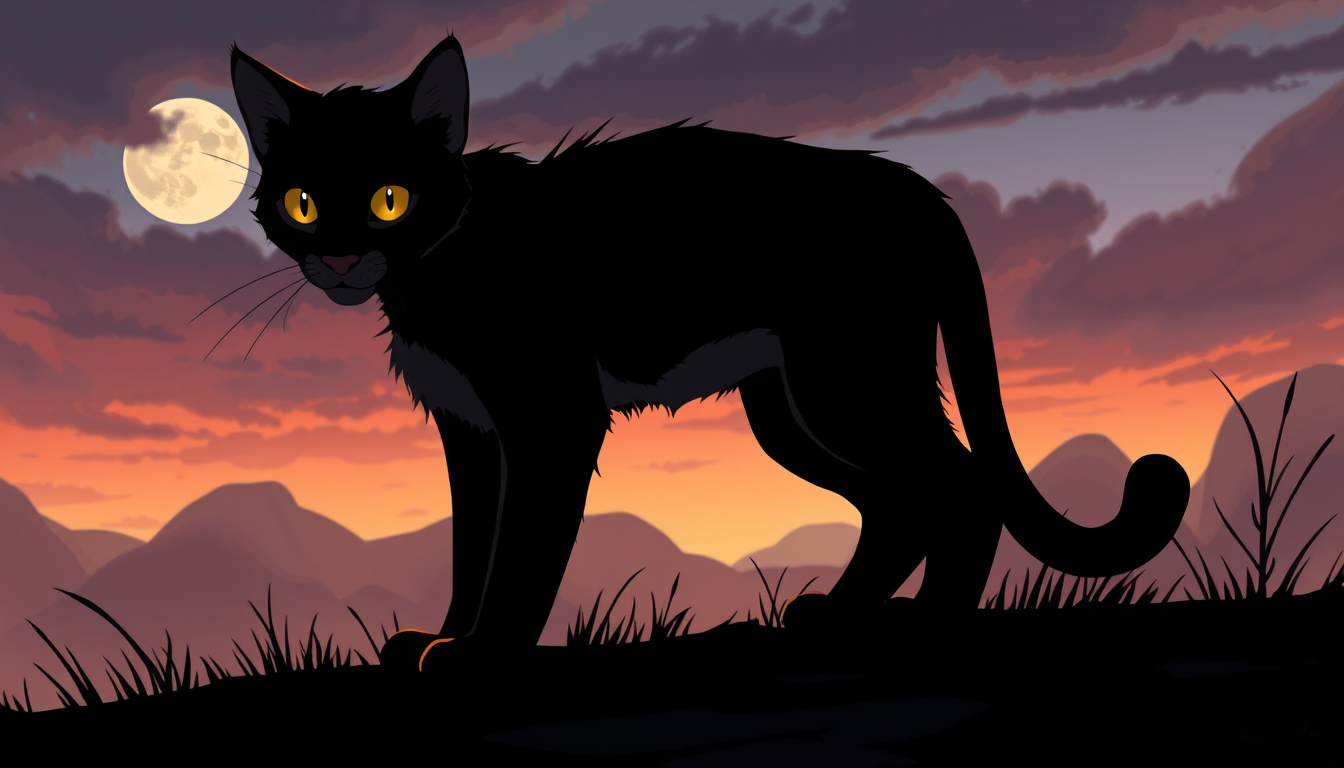 Concept Art idea: exploratory concept art, clear design goal and readable silhouette, coherent era and material language, Warrior cats by Erin Hunter character design.