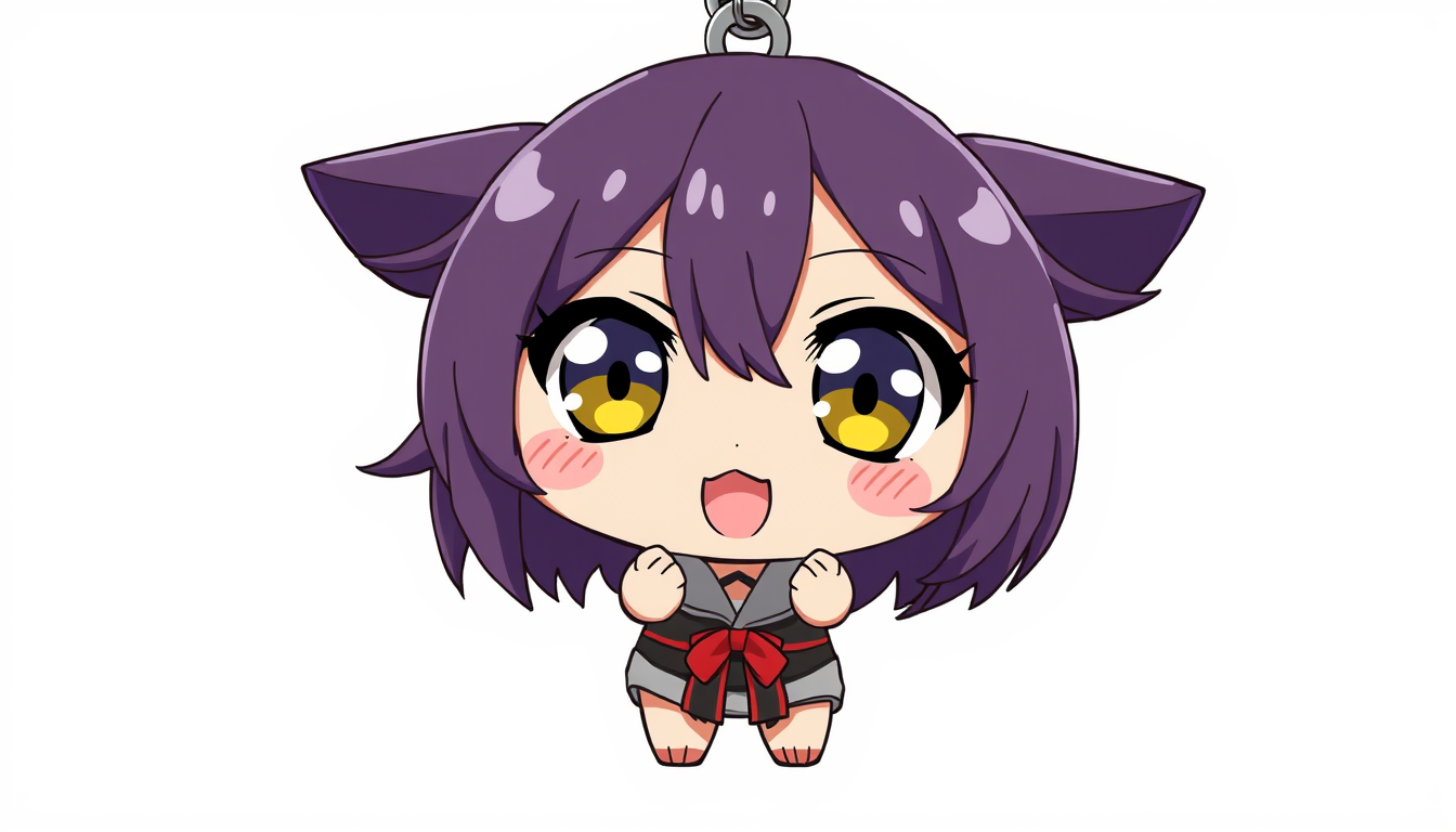 Anime idea: anime style, vibrant colors, expressive eyes, A cute Anime inspiriert Keychain please! , detailed anime illustration