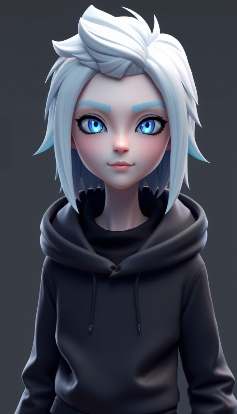 Characters idea: an original character defined by silhouette, role, outfit, palette, and expression, deliberate composition, Distinctive 3D humanoid mascot for a YouTu