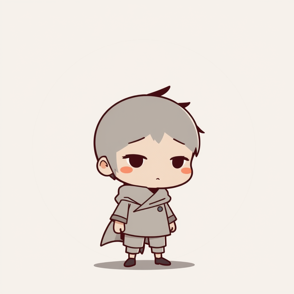 AI Chibi idea created from the prompt: a compact super-deformed character with an oversized head, simple silhouette, and readable expression, deliberate composition, 구미호이고 두 가지버전으