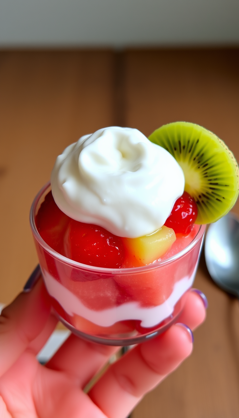 Main art studio: 🍉 Mini Fruit Dessert — watermelon + strawberry + kiwi → creamy topping