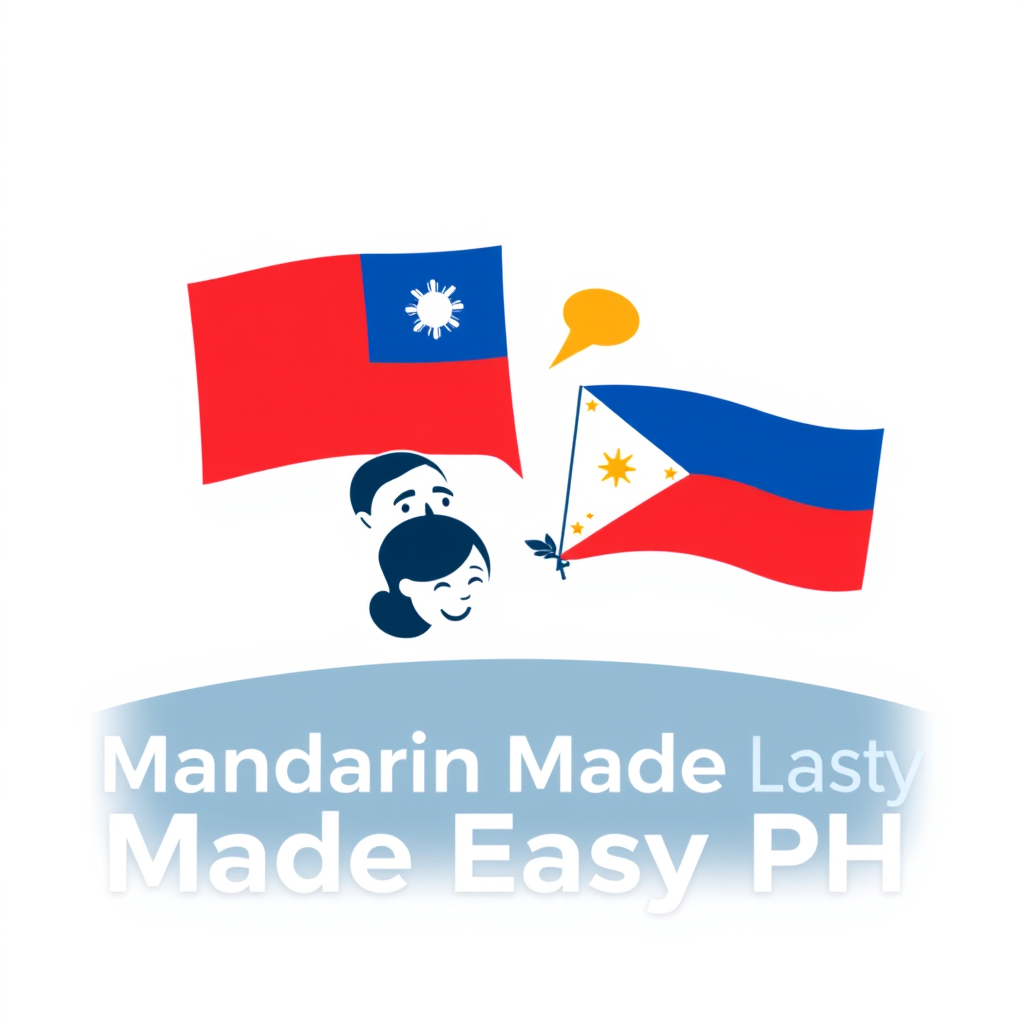 AI Art prompt example created from the prompt: Create a clean, friendly and eye-catching social media logo for “Mandarin Made Easy PH.” At the top, place the Taiwan flag 🇹🇼 and Philippi